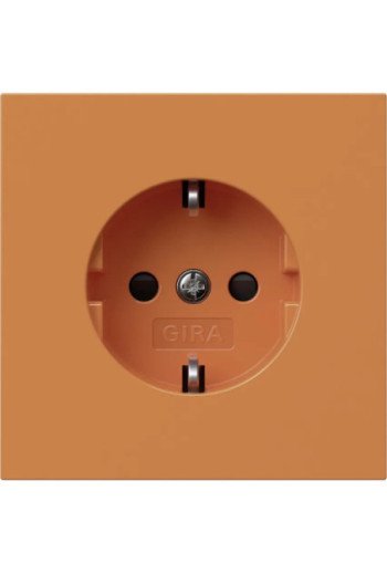GIRA SCHUKO-Steckd. SH ZSV Flächenschalter Or ange