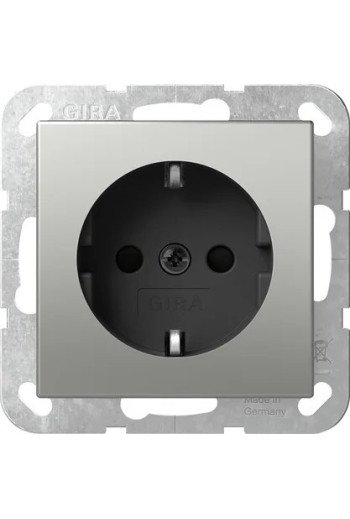 GIRA SCHUKO-Steckd. SRK System 55 Edelstahl