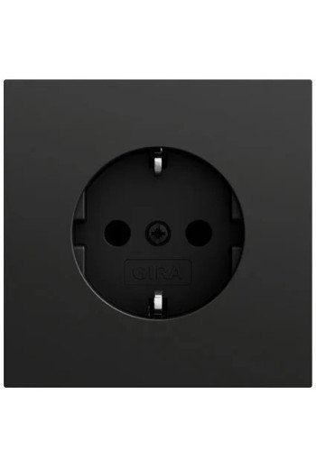 GIRA SCHUKO-Steckd. SRK System 70 Schwarz m(l ack.)