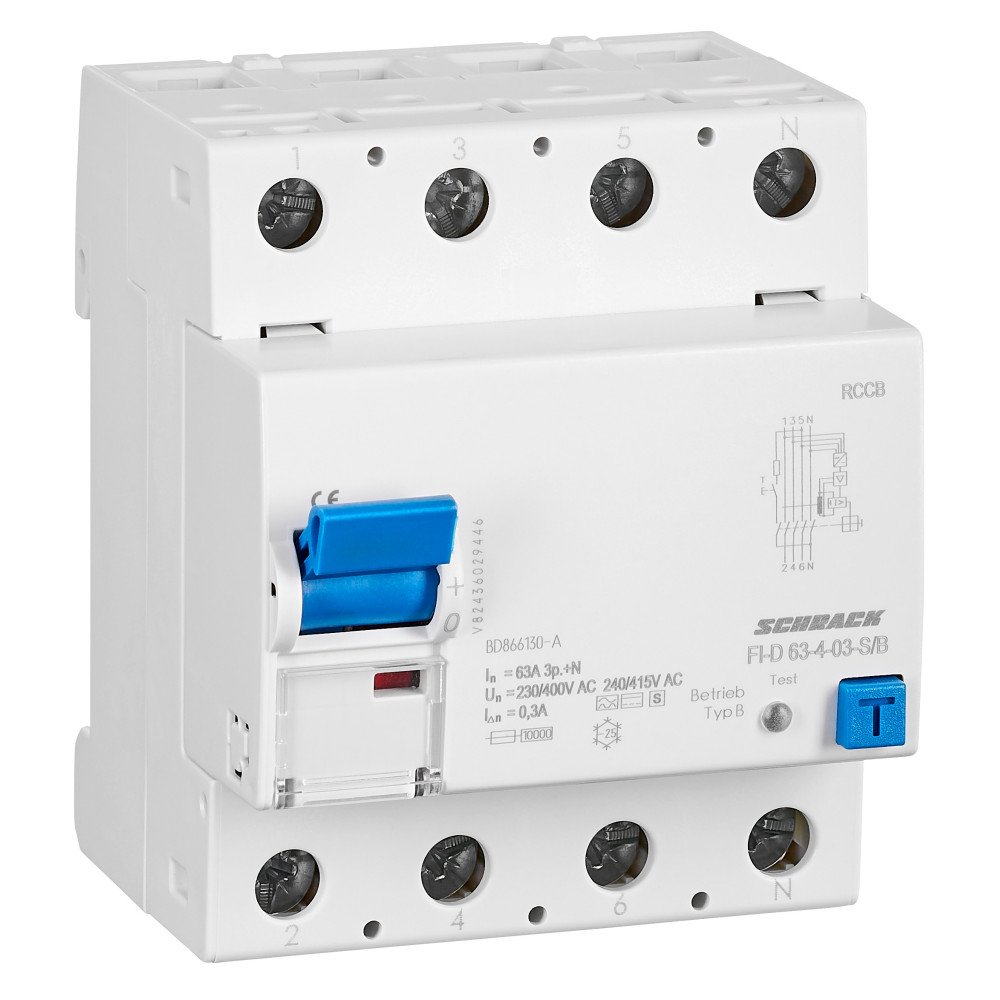 Selektiver FI-Schalter 63A