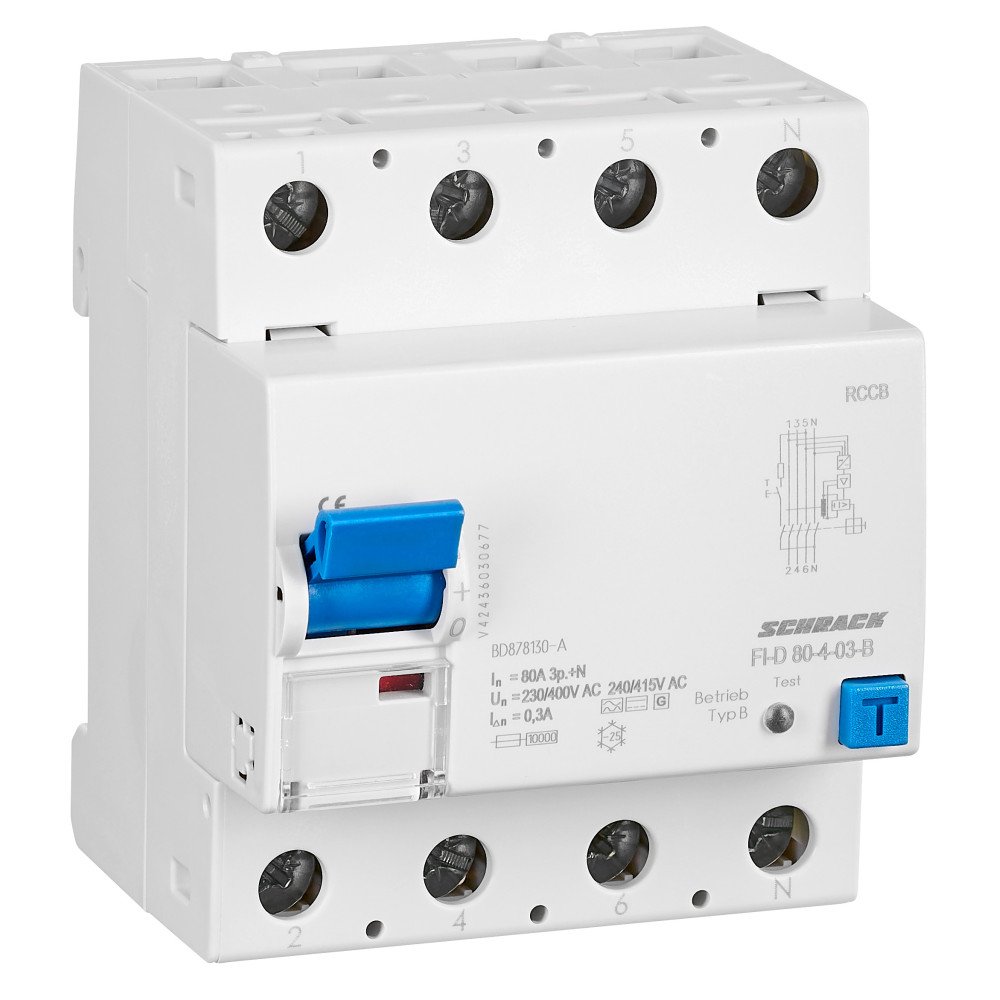 Allstromsensitiver FI-Schalter 80A
